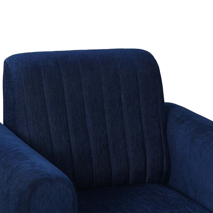 CasaCove Fabric Sofa 1 Seater (Navy Blue)