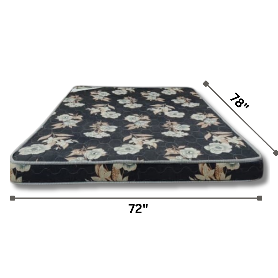 King size Pure HR Foam Mattress in floral Design (78*72 inch) By SleepCraft.